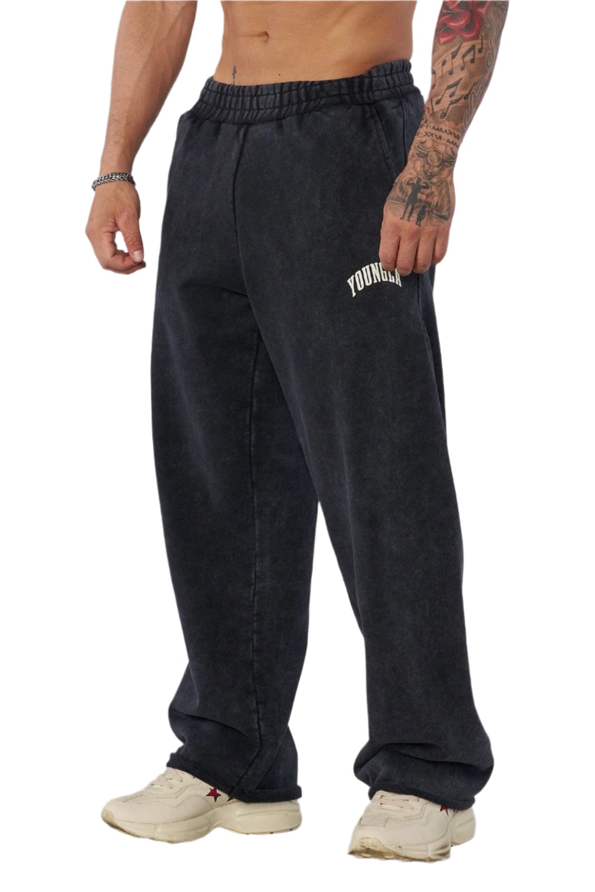 YOUNG LA 2088 - New Wave Baggy Sweats Black Wash