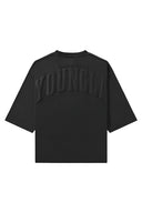 4138 - Foundation Cropped Tees Black Wash