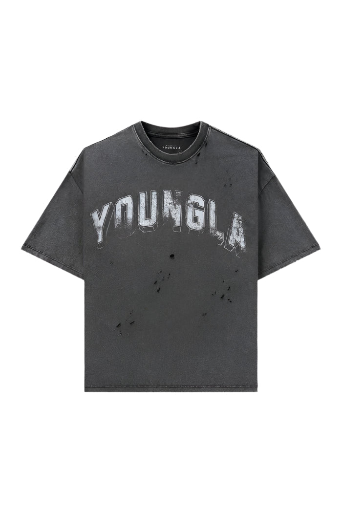 YOUNG LA 4146 - Scuffed Cloud Tees Grey Wash