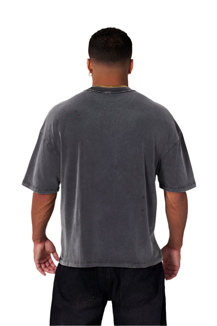 YOUNG LA 4146 - Scuffed Cloud Tees Grey Wash