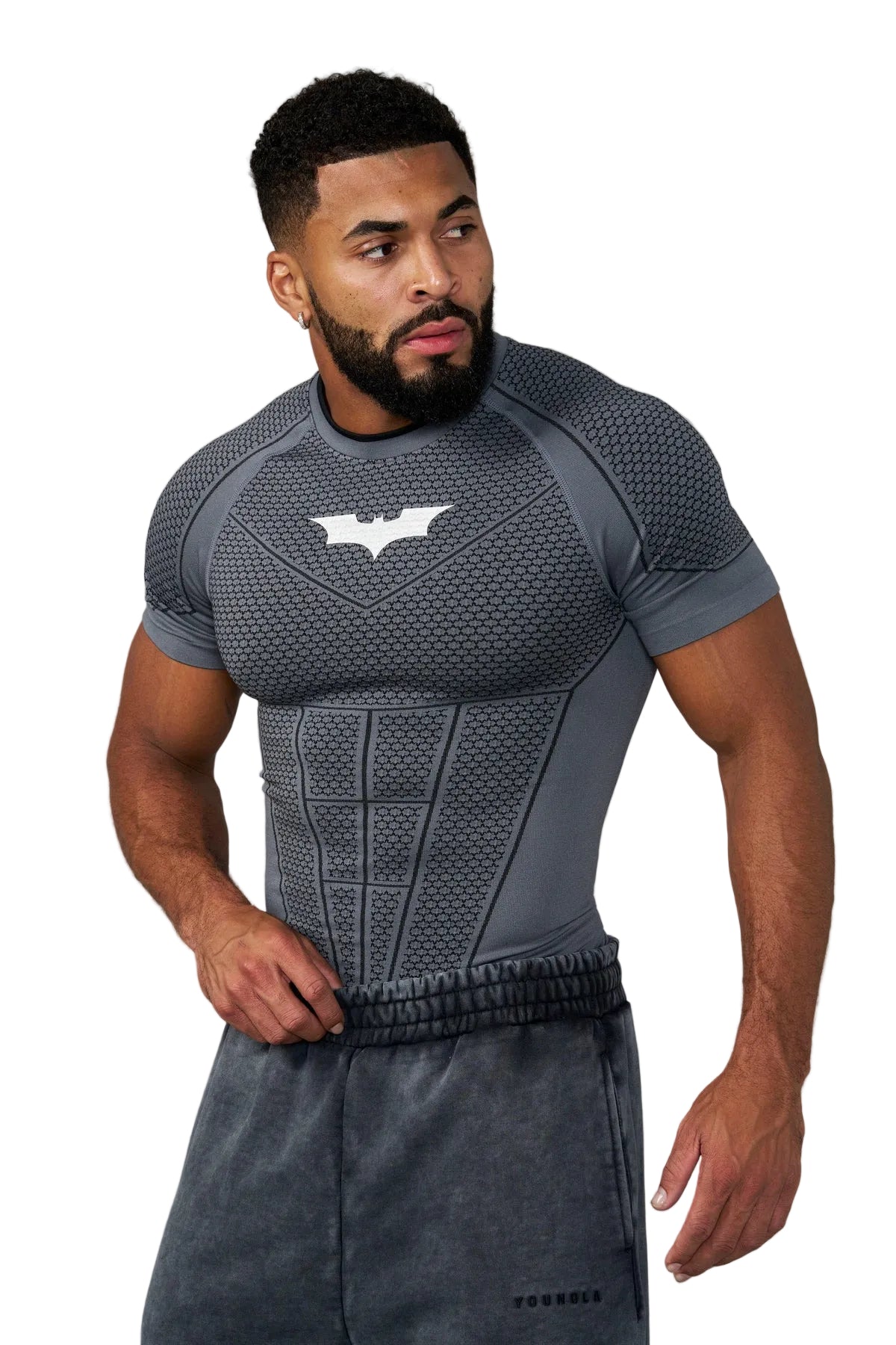 4259 - Batman Compression Tees Dark Grey - Unmatched Kicks