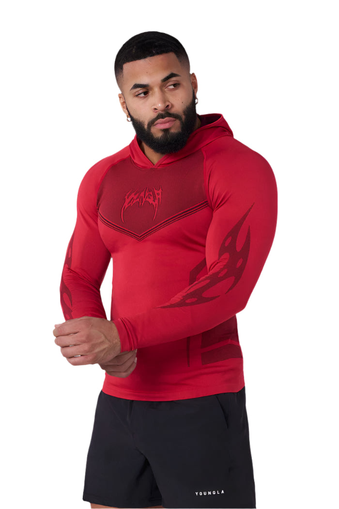 8062 - Warrior Compression Hoodies Red