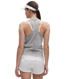 Swiftly Tech Racerback Tank Top 2.0 Waist Length Slate/White