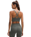 lululemon Energy Longline Bra Medium Support Palm Deco