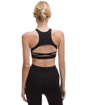 Nulux Strappy-Back Sports Bra Medium Support Black