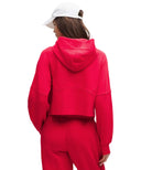 Scuba Oversized Half-Zip Hoodie Lulu Red