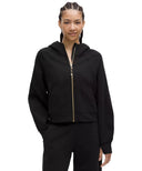 Scuba Oversized Full-Zip Hoodie Black/Gold