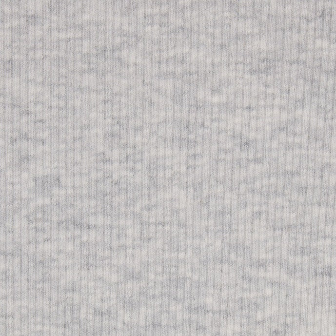 COTTON RIB LONG SLEEVE CROP HENLEY BODYSUIT LIGHT HEATHER GREY
