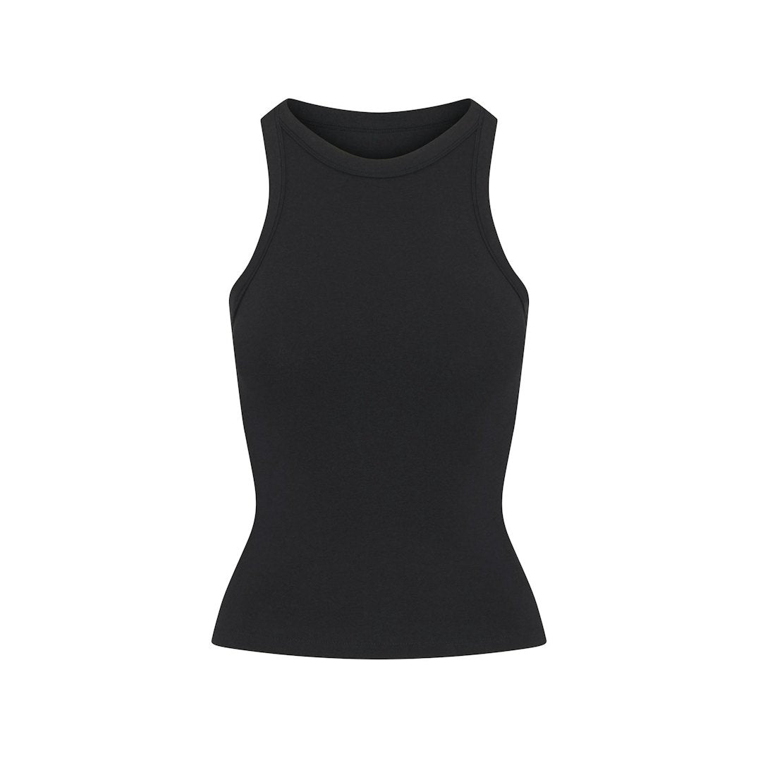 Cotton Jersey CREW NECK TANK Soot