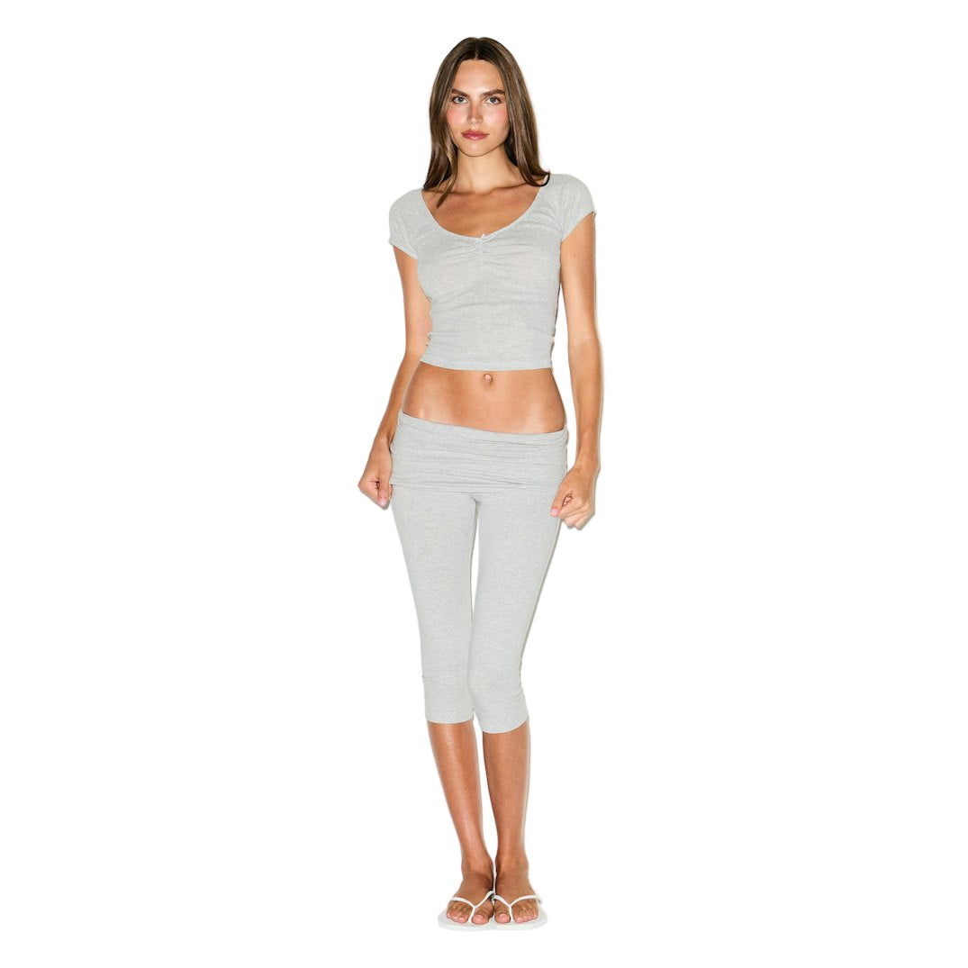 Ultra Light Jersey SCOOP NECK T-SHIRT Light heather grey