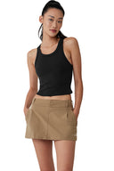 Goddess Ribbed Go-To Tank Black