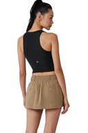 Goddess Ribbed Go-To Tank Black