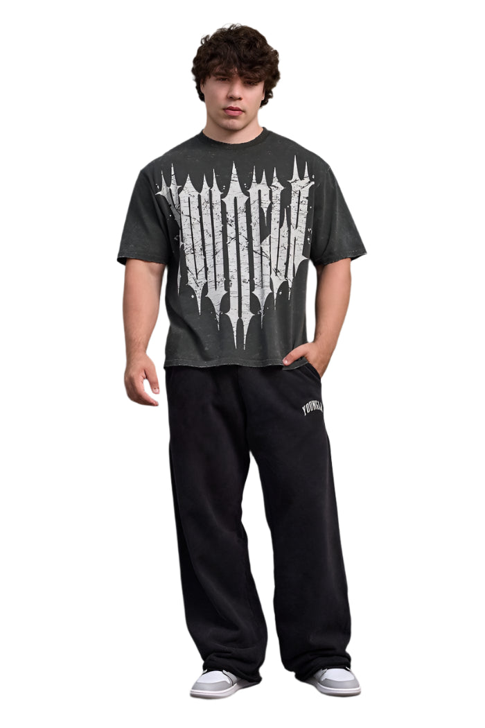 YOUNG LA 2088 - New Wave Baggy Sweats Black Wash