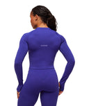 Activate Long Sleeve Crop Top Cobalt Purple