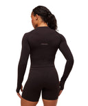 Activate Long Sleeve Crop Top Plum Brown