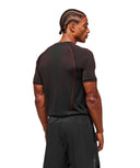 Apex Seamless T-Shirt slim fit Black/Carmine Red