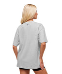 Collegiate Graphic T-Shirt oversized fit Light Grey Core Marl