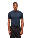 Gymshark Geo Seamless T-Shirt - Navy/Heavy Blue
