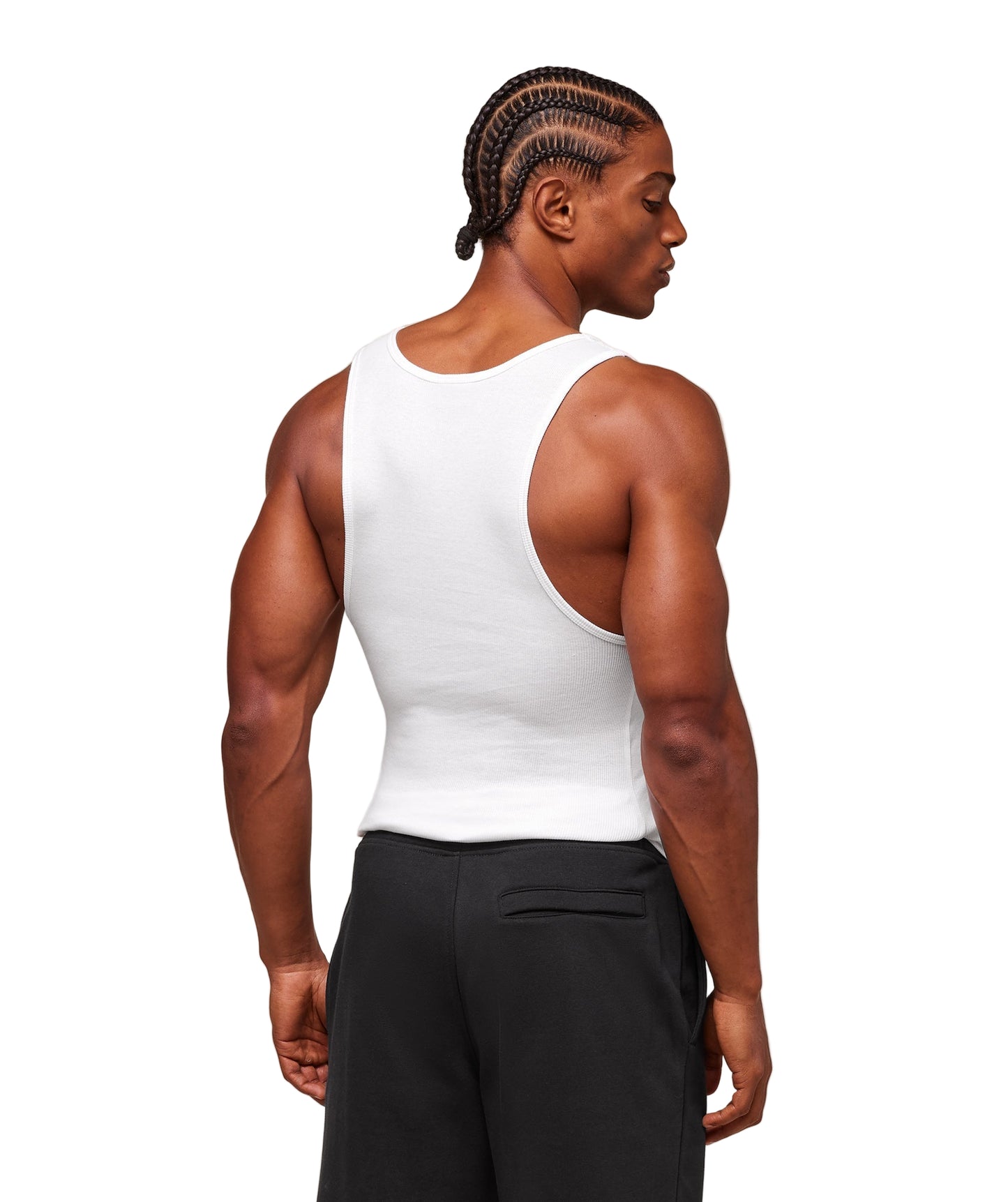 Gymshark Ribbed Tank 1PK - White