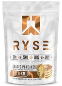 RYSE Loaded Protein Pancake & Waffle Mix Naturally Sweetened Breakfast with 21g Protein, 3g MCTs and 2g Fiber - No Added Sugar - High Protein Snack for Clean Energy - 6 Servings - Unmatched Kicks - RYSE