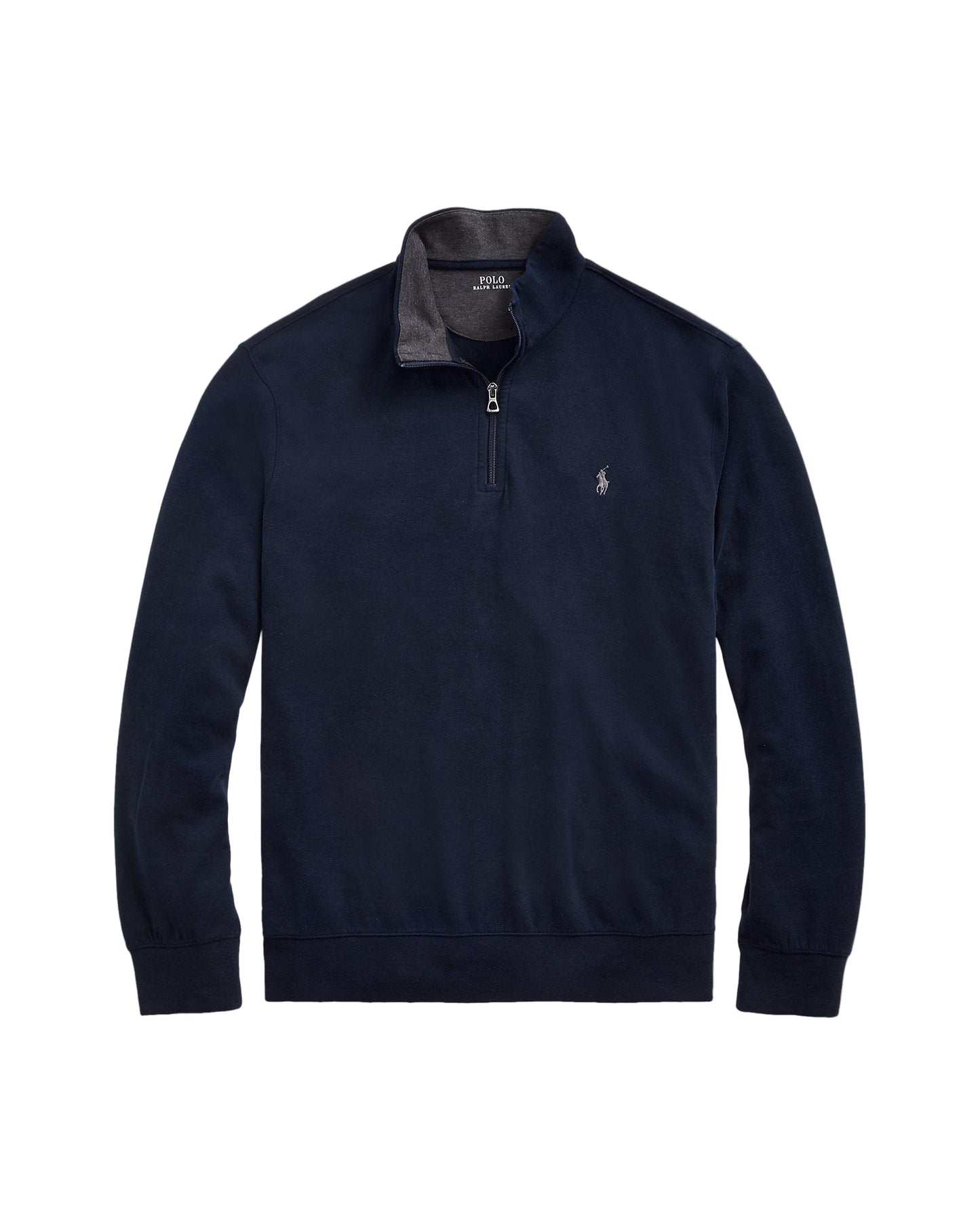 Luxury Jersey Quarter-Zip Pullover Aviator Navy