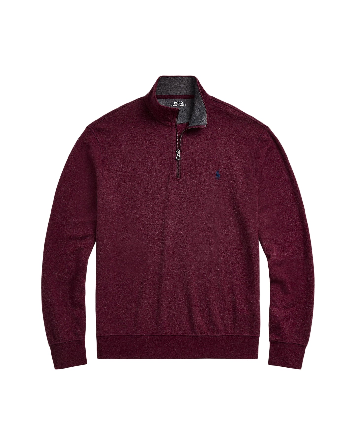 Luxury Jersey Quarter-Zip Pullover Spring Wine Heather