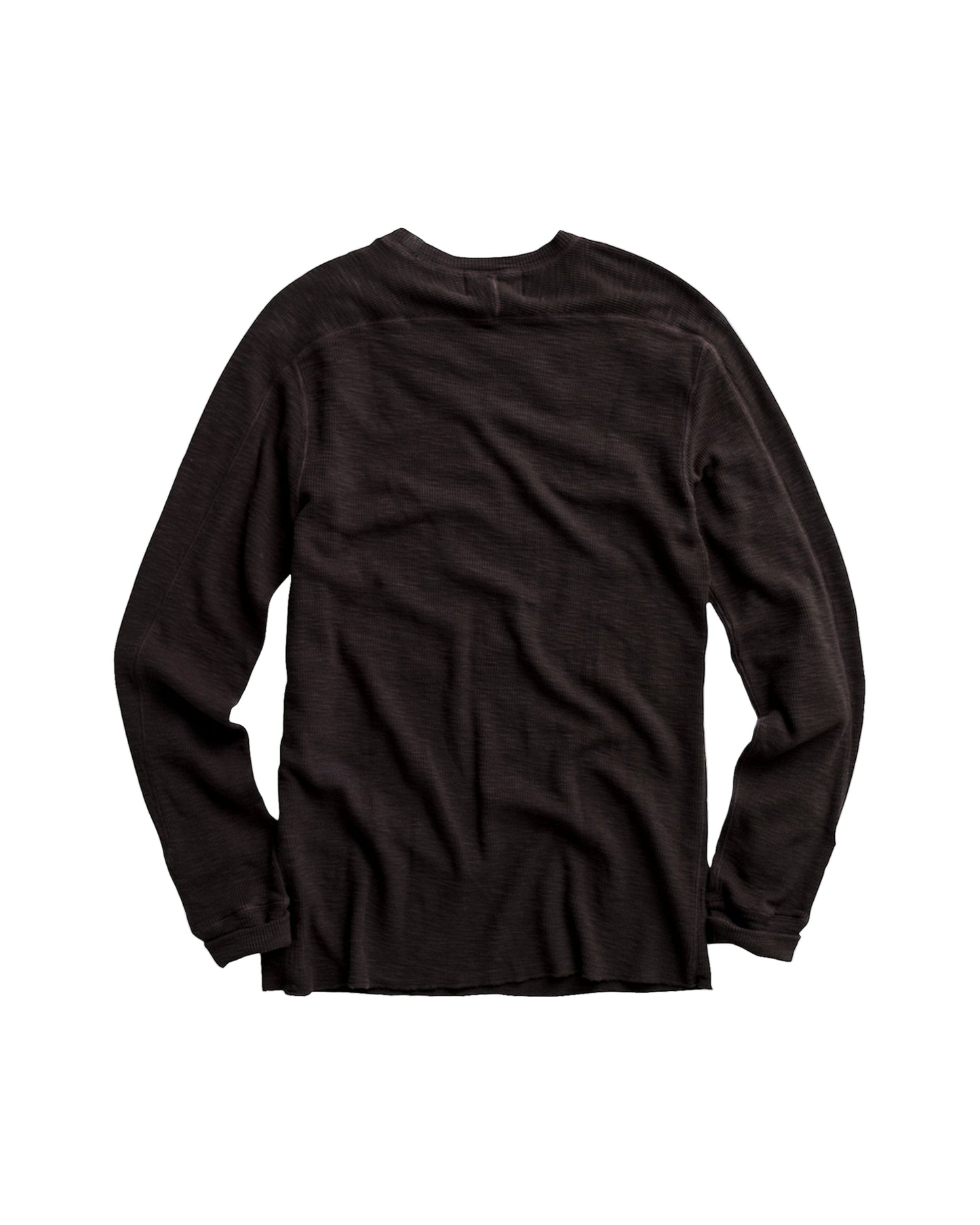 Waffle-Knit Crewneck Faded Black Canvas