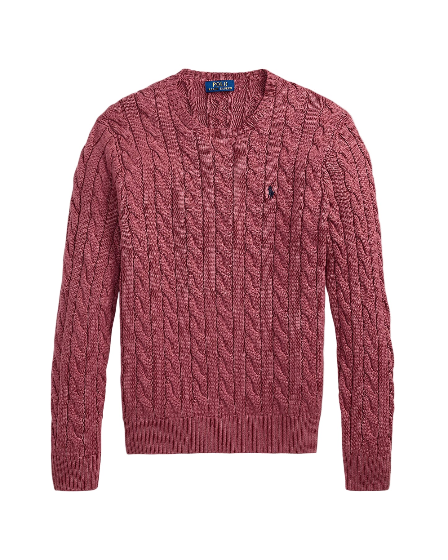 Cable-Knit Cotton Sweater Prune Juice