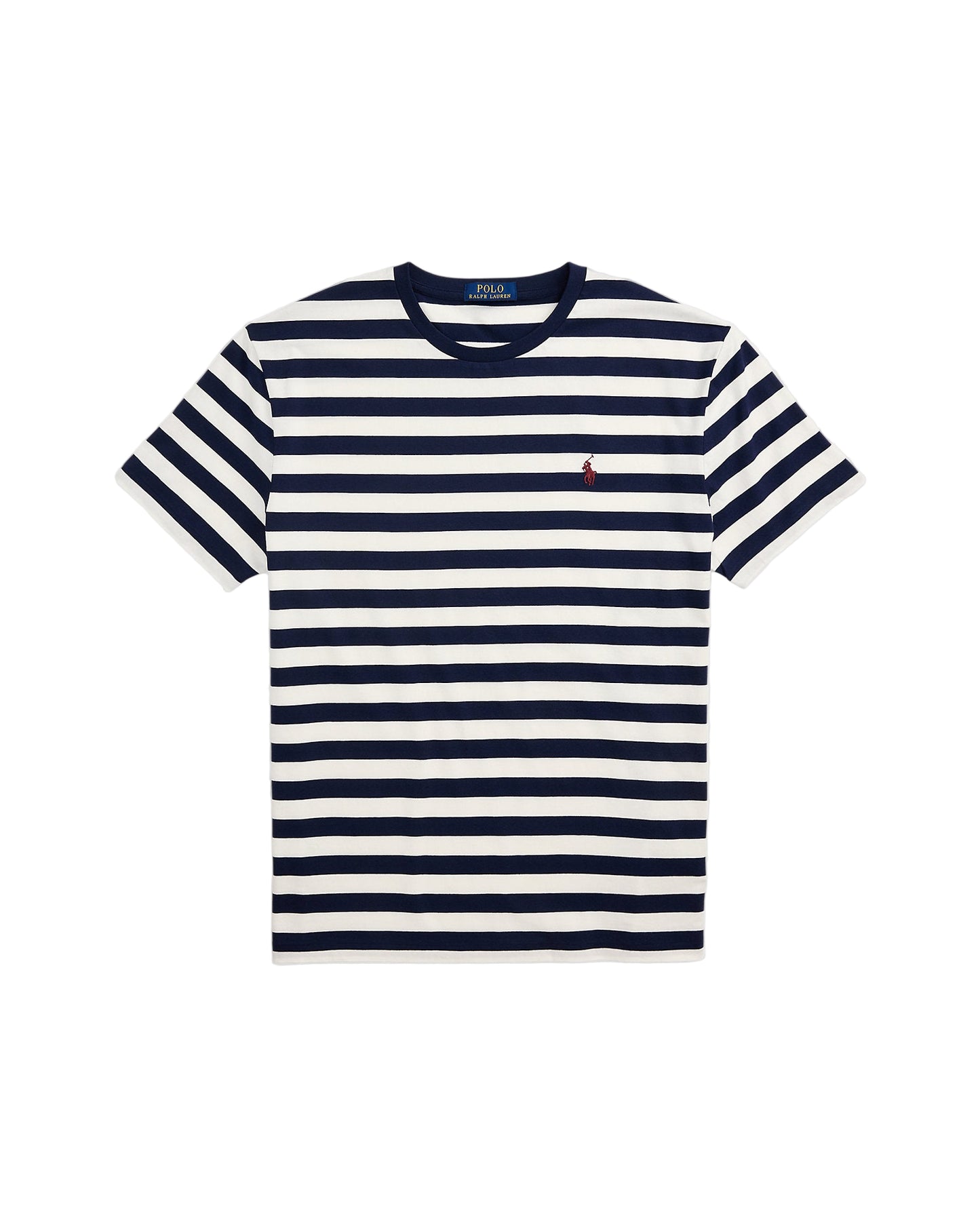 Classic Fit Striped Jersey T-Shirt White/Cruise Navy
