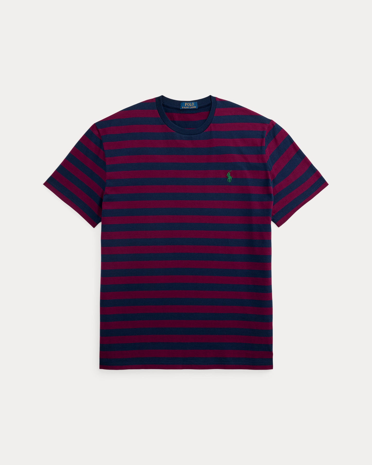 Classic Fit Striped Jersey T-Shirt Classic Wine/Cruise Navy