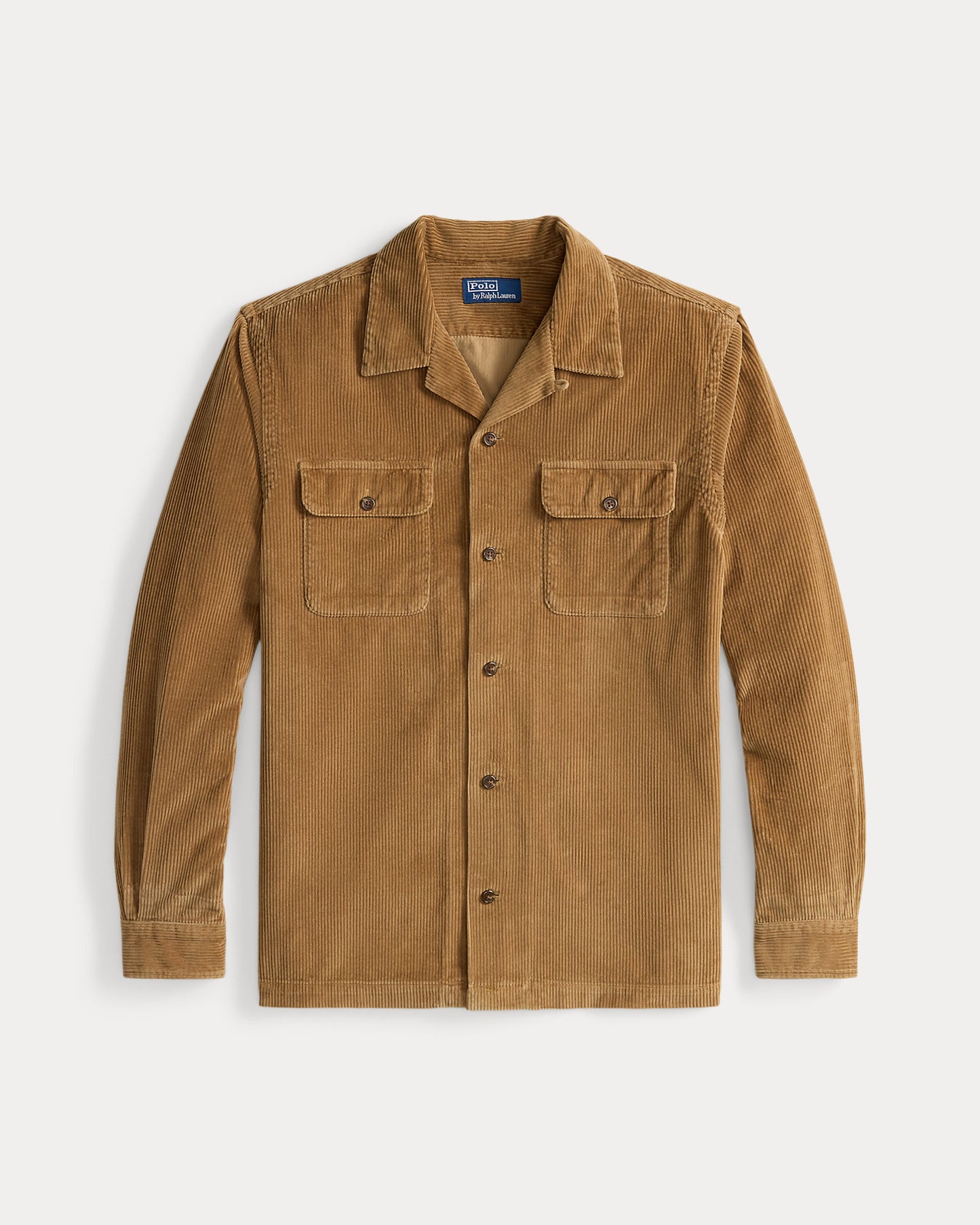 Classic Fit Corduroy Camp Shirt Golden Brown
