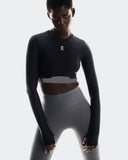 Train Long Sleeve Crop Black