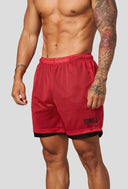 1092 - DOUBLE MESH SHORTS RED