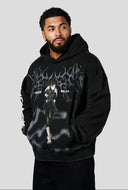 5015 - KAIJU NO. 8 GRAPHIC HOODIES BLACK/WHITE