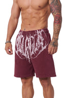 1011 - Dark Wave Shorts Burgundy Wash - Unmatched Kicks - YOUNG LA