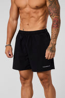 1043 - Washed Fitness Shorts Black Wash