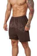 1045 - Ember Shorts Brown Wash - Unmatched Kicks - YOUNG LA