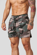 1052 - Reflective Fitness Shorts Army Camo - Unmatched Kicks - YOUNG LA