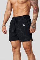 1052 - Reflective Fitness Shorts Black - Unmatched Kicks - YOUNG LA