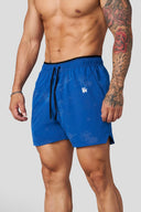 1052 - Reflective Fitness Shorts Navy - Unmatched Kicks - YOUNG LA