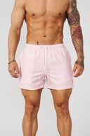 1056 - Striped Swim Shorts Mauve - Unmatched Kicks-YOUNG LA
