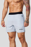 1059 - Ultra Lightweight Fitness Shorts Light Grey - Unmatched Kicks - YOUNG LA