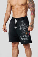 1065 - Golden Era Sweat Shorts Black Wash - Unmatched Kicks-YOUNG LA