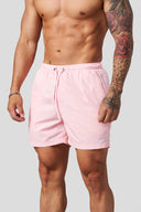 1082 - Silk Wave Swim Shorts Pink - Unmatched Kicks - YOUNG LA