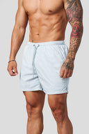 1082 - Silk Wave Swim Shorts Sky Blue