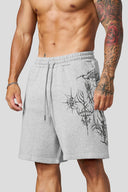 1093 - Cyberpunk Fleece Shorts Heather Grey
