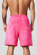 1093 - Cyberpunk Fleece Shorts Pink Wash