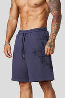 1093 - Cyberpunk Fleece Shorts Purple Wash