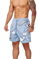 1098 - Looney Tunes Basketball Shorts Grey - Unmatched Kicks-YOUNG LA