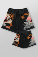 1098 - Looney Tunes Basketball Shorts Black